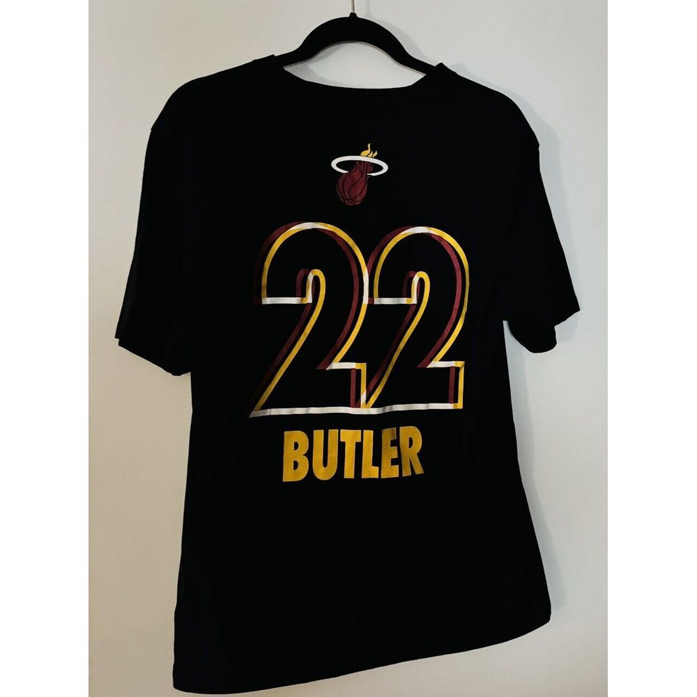 Miami Heat #22 Butler Black Buzzer Beater T-shirt NBA Size Large